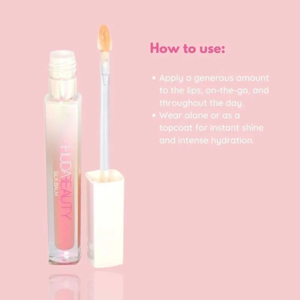 Huda Beauty Silk Balm Hydrating Nourishing Lip GLOSS PLUMP Balm Blush mini size